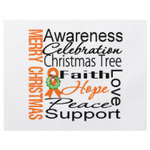 Merry Christmas Leukemia Ribbon Collage flyers by cancerapparel Merry Christmas Leukemia Ribbon Collage flyers