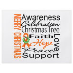 Merry Christmas Leukemia Ribbon Collage flyers