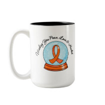 Merry Christmas Leukemia Ribbon Snowglobe mugs by giftsforawareness Merry Christmas Leukemia Ribbon Snowglobe mugs
