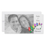 Merry Christmas Lights Customizable Photo Card photo cards