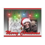 Merry Christmas Lights Photo Postcard