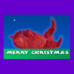 Merry Christmas Llama Rolls in Dirt Bath posters