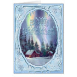 MERRY CHRISTMAS LOG CABIN by SHARON SHARPE Greeting Card