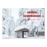 Merry Christmas - Log cabin entrance in Finland Card