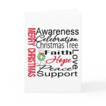 Merry Christmas Lung Cancer Ribbon Collage cards by cancerapparel Merry Christmas Lung Cancer Ribbon Collage cards