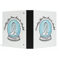Merry Christmas Lung Cancer Ribbon Snowglobe binders by giftsforawareness Merry Christmas Lung Cancer Ribbon Snowglobe binders