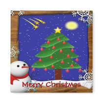 Merry Christmas Magnet by elenaind Merry Christmas Magnet