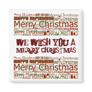 Merry Christmas Magnet - Personalize magnet