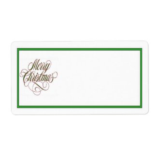 Merry Christmas! Mailing Label Shipping Label label
