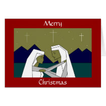 MERRY CHRISTMAS MAY THE LOVE OF JESUS BE WITH YOU GREETING CARDS