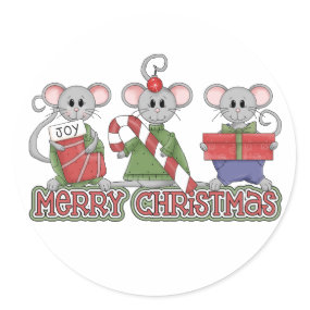 Merry Christmas Mice sticker