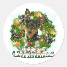 Merry Christmas Min Pin Sticker