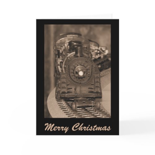 Merry Christmas Model Train Card card