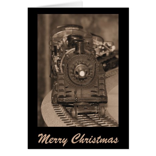 Merry Christmas Model Train Card | Zazzle