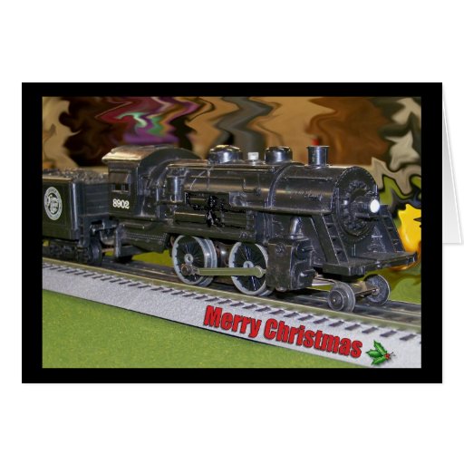 Merry Christmas Model Train Card | Zazzle
