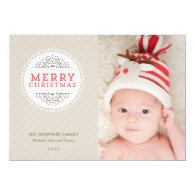 Merry Christmas Modern Holiday Photo Card Custom Invites