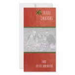Merry Christmas Modern  Minimalist Customized Photo Card