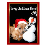 Merry Christmas Mom Chihuahua postcard