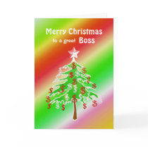 Merry Christmas Money Tree for Boss cards by Peerdrops Merry Christmas Money Tree for Boss cards