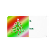 Merry Christmas Money Tree Gift Tag label