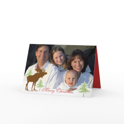 Merry Christmas Moose 3 Pines Card by samack