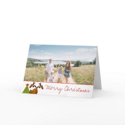 Merry Christmas Moose Greeting Card by samack