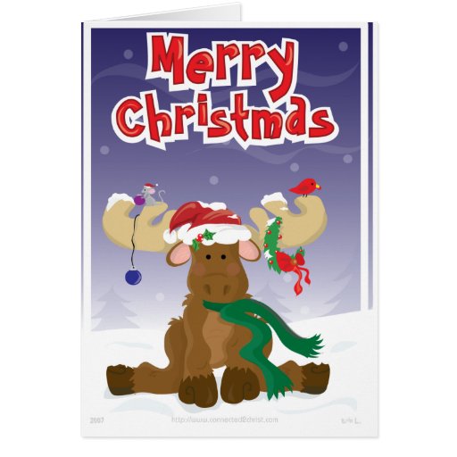 Merry Christmas Moose Cards