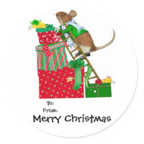 Merry Christmas Mouse stickers by MANolan Merry Christmas Mouse stickers