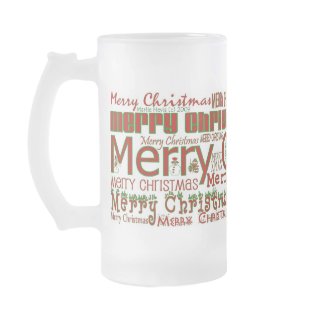 Merry Christmas Mug - Large Frosted mug