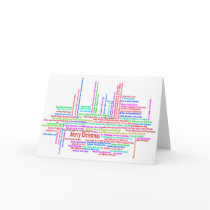 Merry Christmas Multilingual  Christmas Card cards