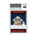 Merry Christmas New Cottage postage by freespiritdesigns Merry Christmas New Cottage postage