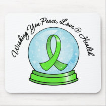 Merry Christmas Non Hodgkins Lymphoma Snowglobe mousepads