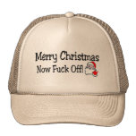Merry Christmas Now F Off Trucker Hats