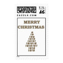 MERRY CHRISTMAS NUMBER TREE postage