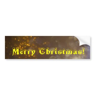 Merry Christmas Ornament 3 Bumper Stickers