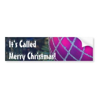 Merry Christmas Ornament Bumper Sticker