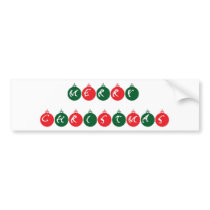 Merry Christmas Ornaments bumper stickers