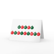 Merry Christmas Ornaments cards