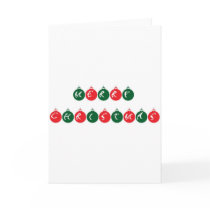 Merry Christmas Ornaments cards