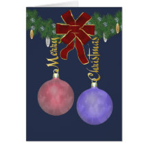 Merry Christmas Ornaments Greeting Card