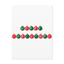 Merry Christmas Ornaments postcards
