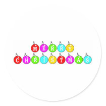 Merry Christmas Ornaments stickers