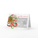Merry Christmas Paint Splat Swirli... - Customized card