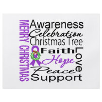 Merry Christmas Pancreatic Cancer Ribbon Collage flyers by cancerapparel Merry Christmas Pancreatic Cancer Ribbon Collage flyers