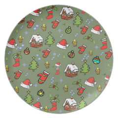 Merry Christmas Party Plates