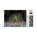 Merry Christmas peacock stamp
