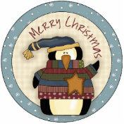 Merry Christmas Penguin Christmas Ornament