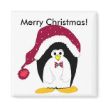 Merry Christmas Penguin - magnet