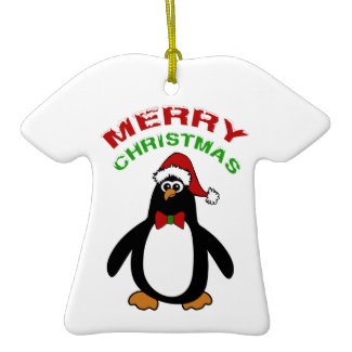 Merry Christmas Penguin ornament