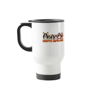 Merry Christmas Penguins mugs